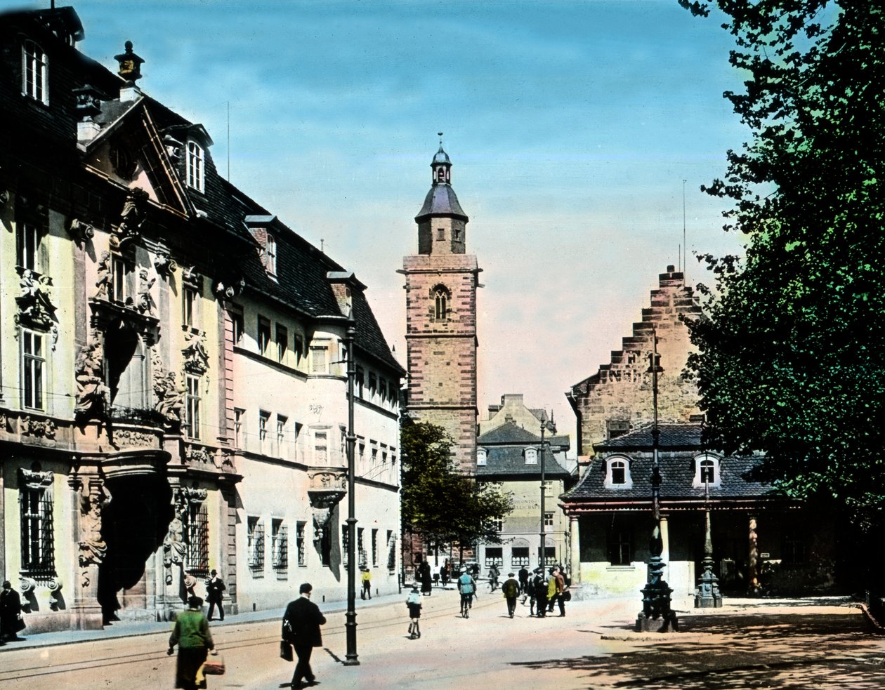 As casas históricas da cidade de Erfurt de Unbekannter Künstler