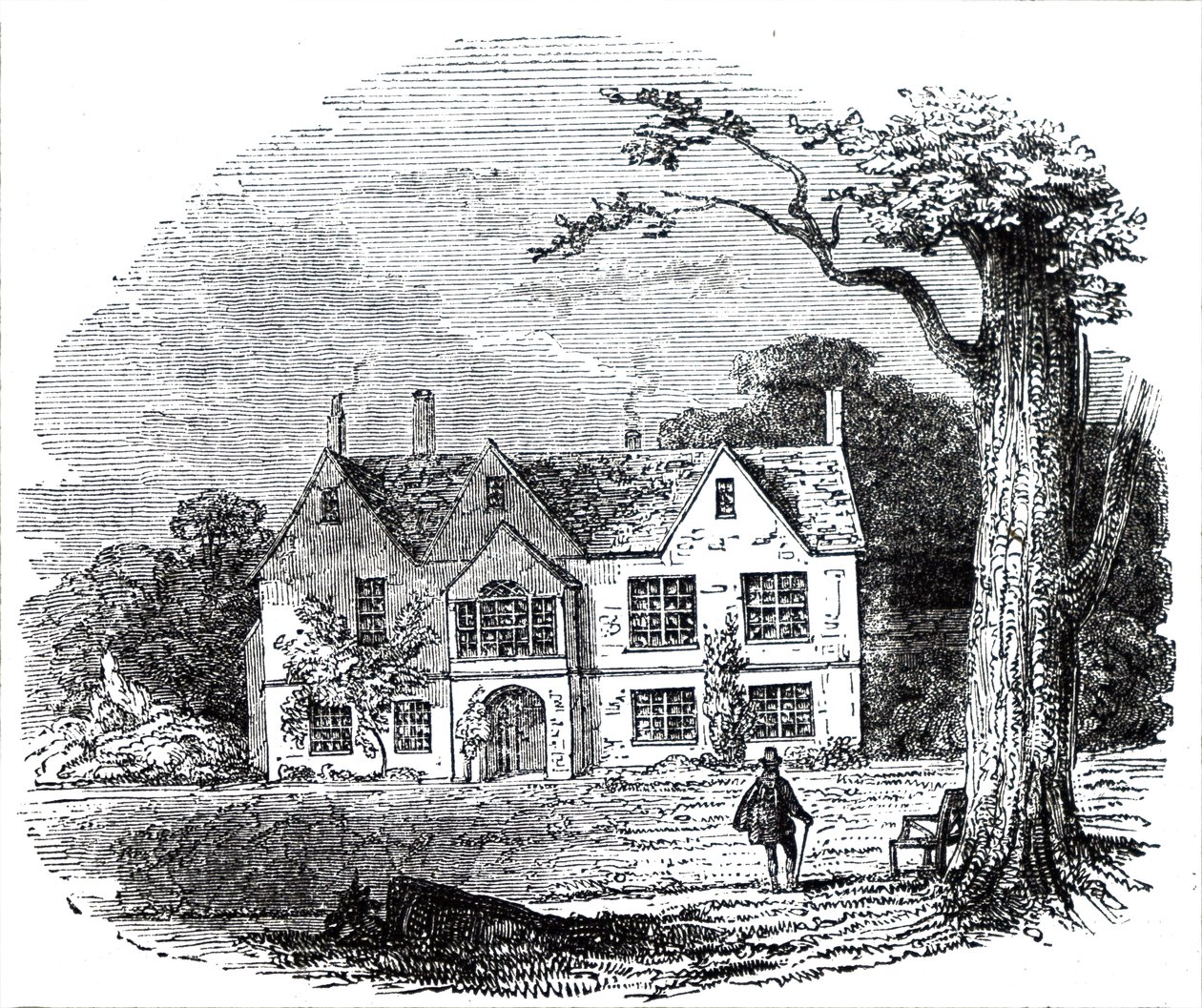 A casa de Walter Raleigh. | Unbekannt | Impressão de arte