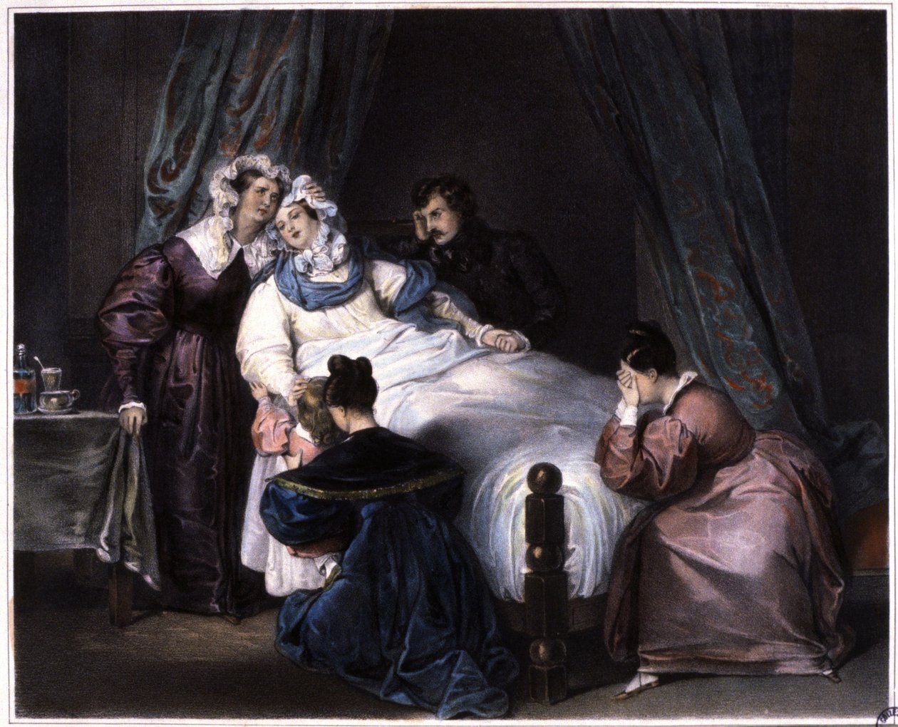 A perda irreparável, mesmo morto no parto, c.1840 (litografia) de Unbekannter Künstler