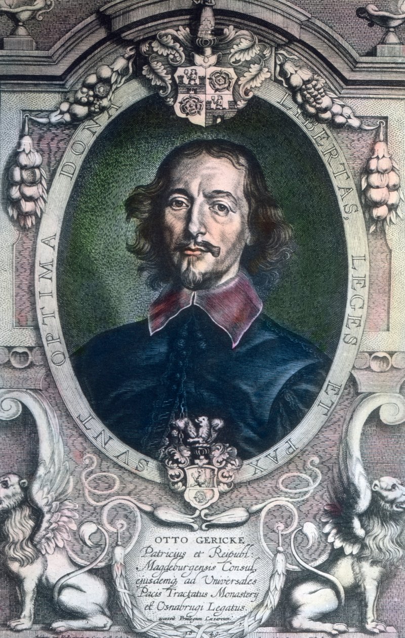 O presidente da Câmara Municipal de Magdeburgo, Otto von Guericke, também era conhecido como político, advogado, físico e inventor de Unbekannter Künstler