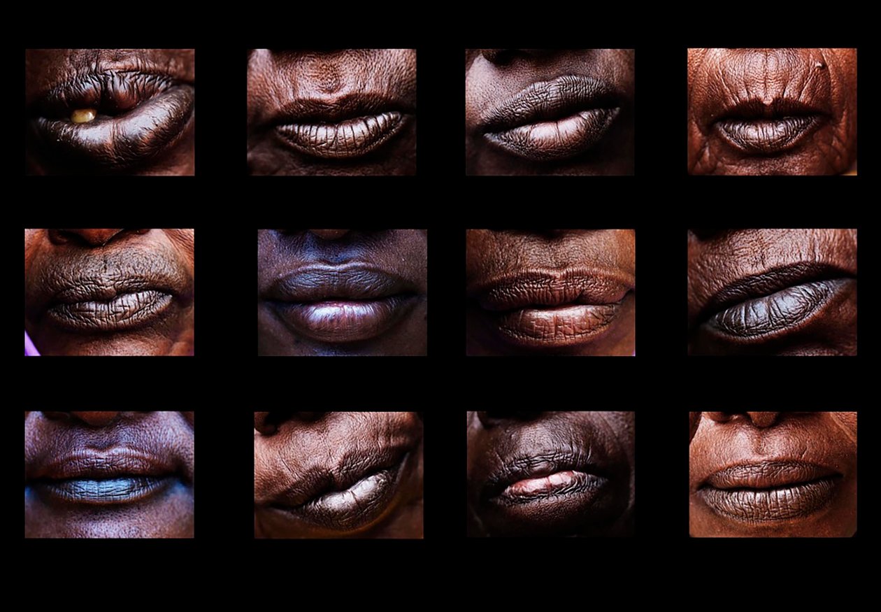 As bocas que gritam em silêncio, parte de uma série de imagens de Darfur, as imagens compostas são muito fortes e um novo olhar sobre o genocídio, Sudão, África (foto) de Unbekannter Künstler