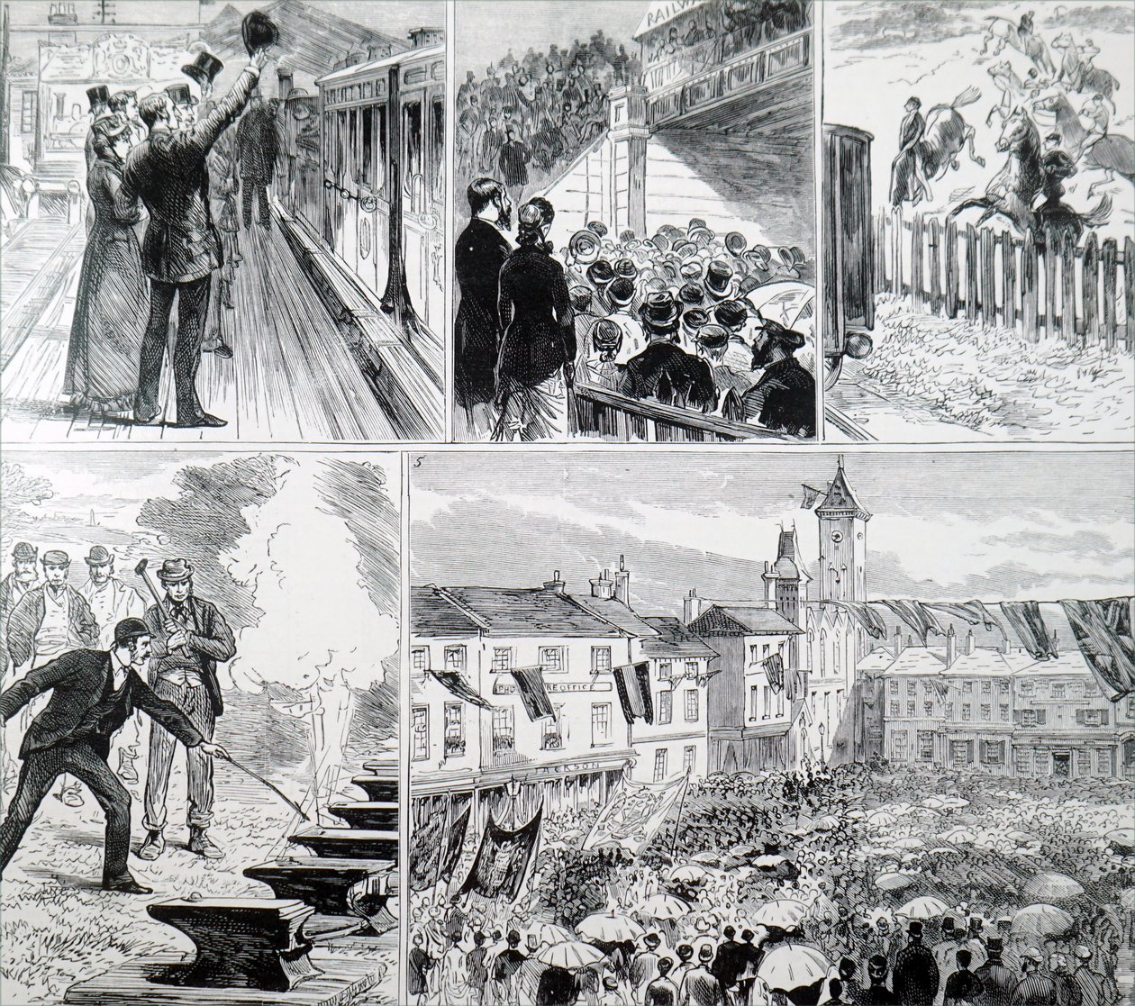 A abertura dos caminhos-de-ferro de Newbury e Didcot de Unbekannt