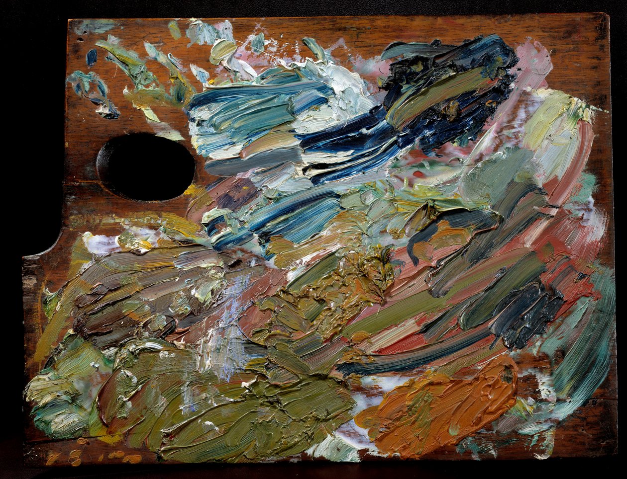 A paleta do pintor holandês Vincent Van Gogh (1853-1890), 35 cm de Unbekannter Künstler