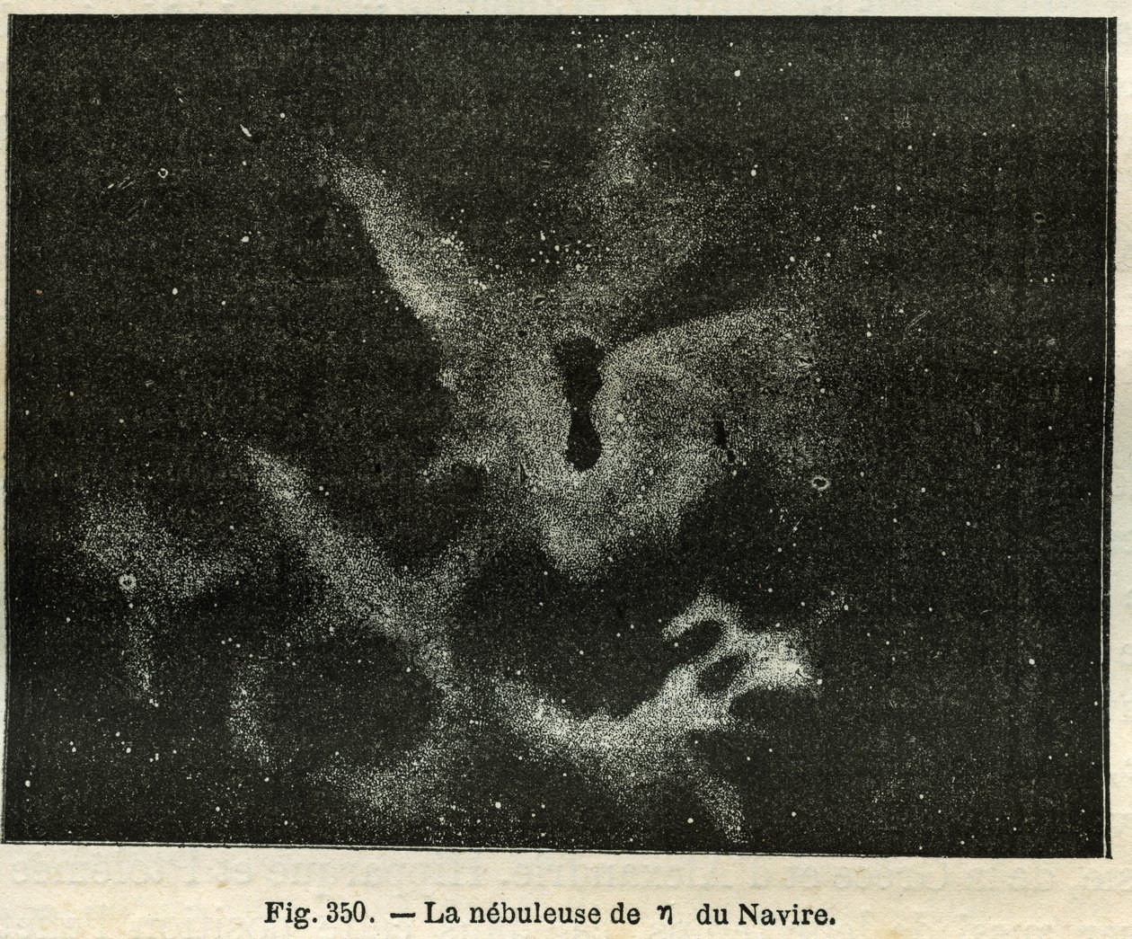 A nebulosa da nave. Gravura de "As Estrelas e Outras Curiosidades do Céu", de Camille Flammarion de Unbekannt