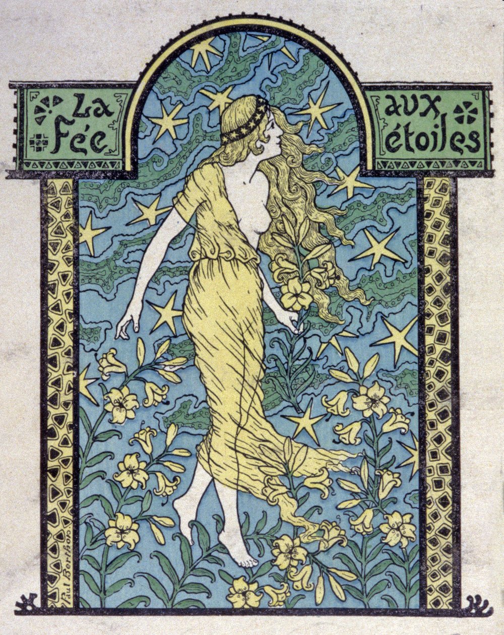 A fada das estrelas, cerca de 1900 (ilustração) de Unbekannter Künstler
