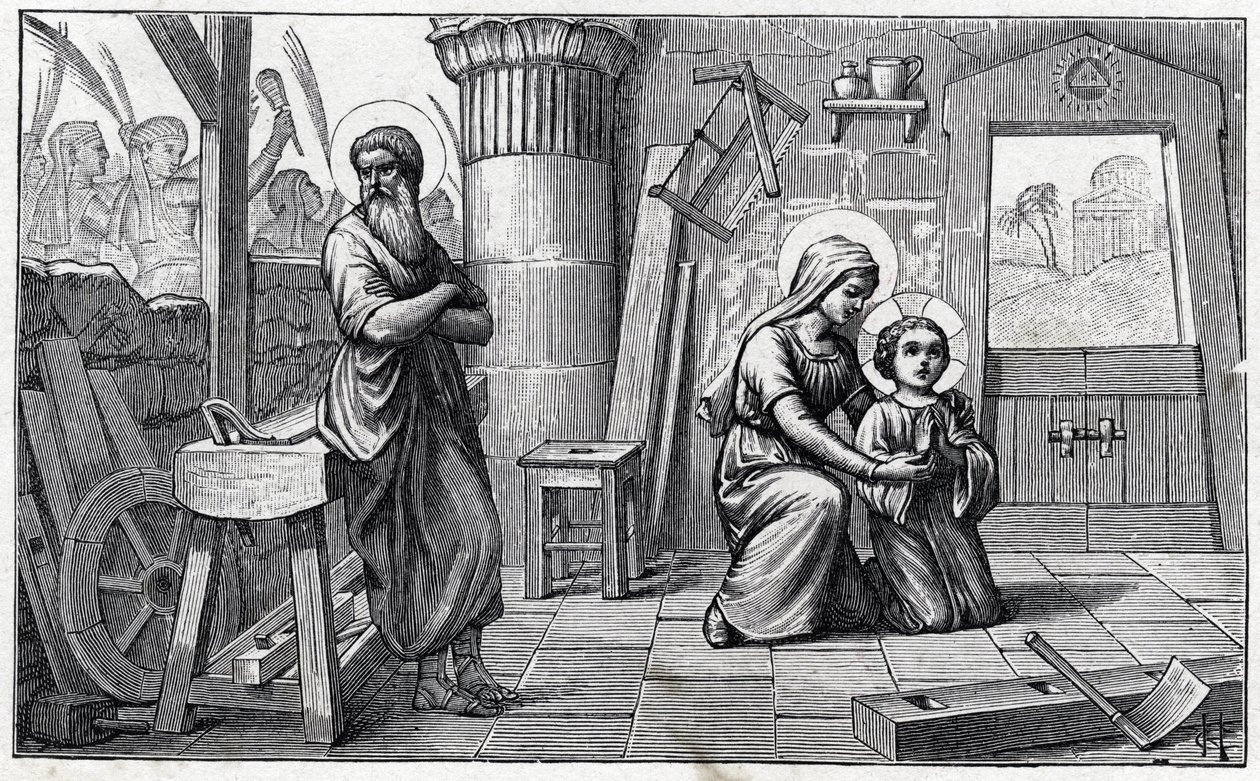 A estadia no Egipto. O alfabeto do menino Jesus. Edição de 1932. Gravuras de madeira assinadas H G. Colecção privada de Unbekannter Künstler