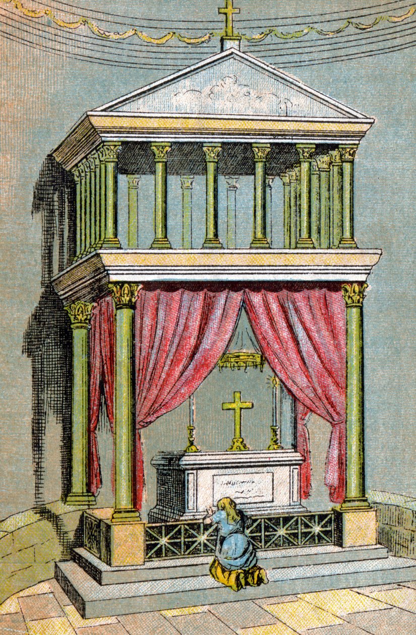 O túmulo de São Martinho, c.1900 (ilustração) de Unbekannter Künstler