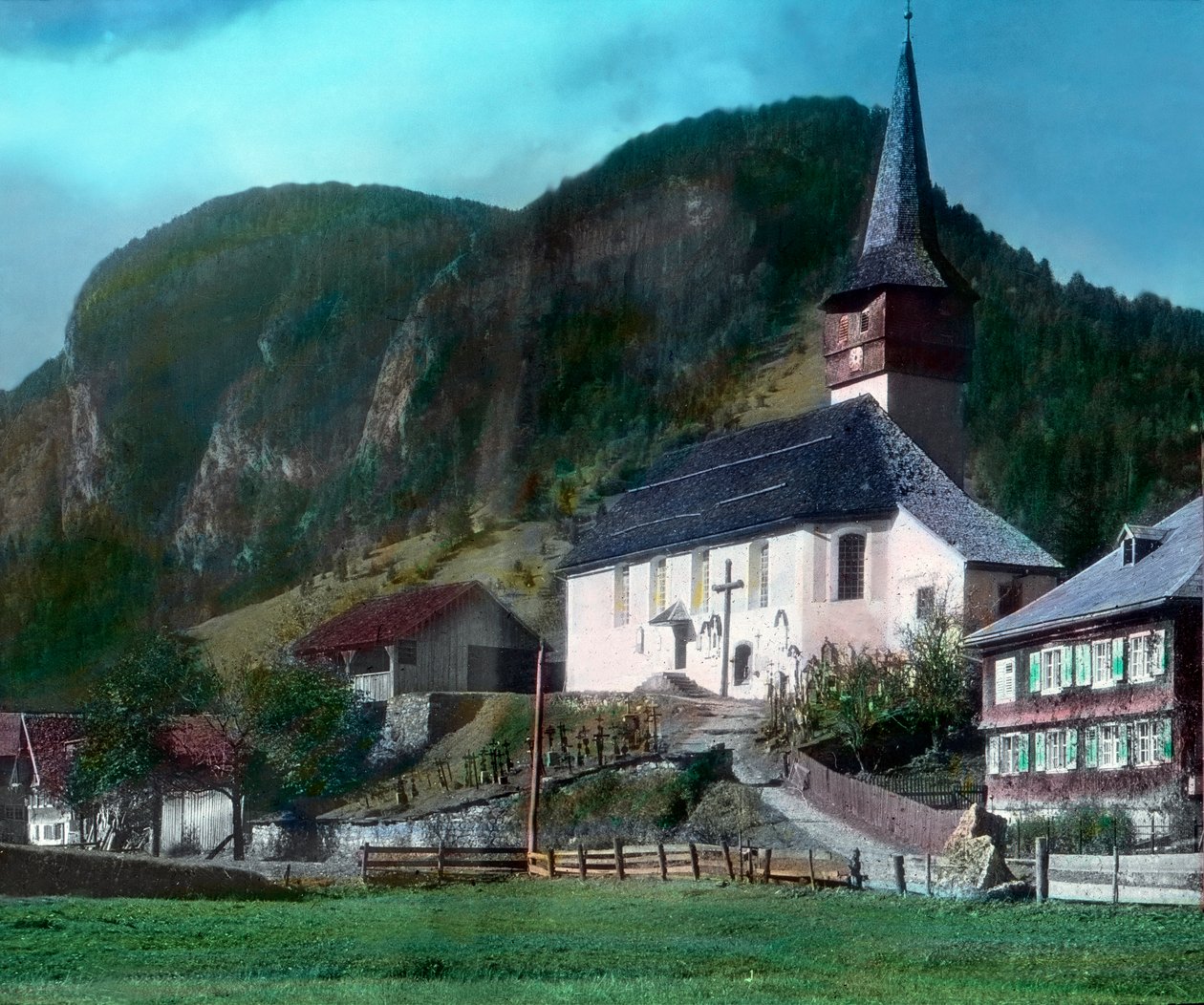A cidade de Reuthe, perto de Bregenz de Unbekannter Künstler