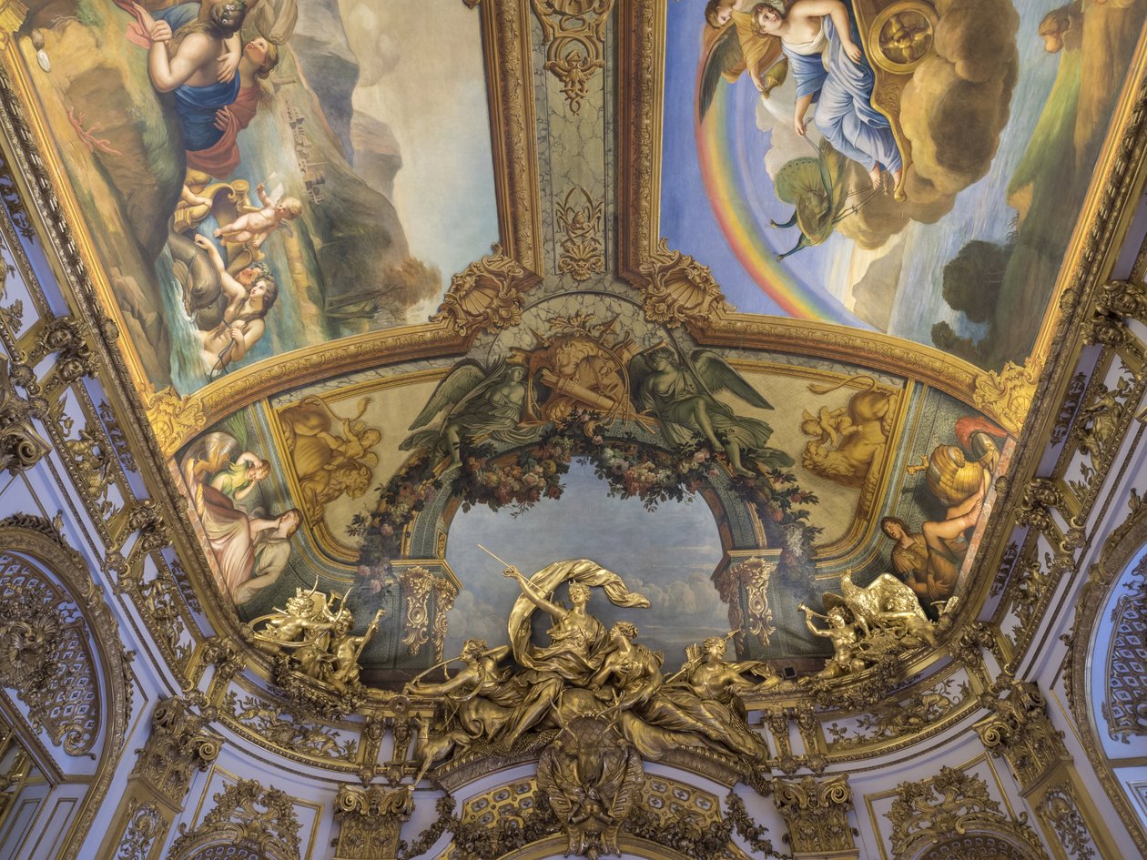 O trópico de Diane Chasseresse, um grupo esculpido da porta do dormitório da Galerie, por François Antoine Vasse (1681-1736), cerca de 1715. Banque de France. Hotel de Toulouse, antigo hotel de la Villiere, Paris - Hotel de Toulouse, sede do Banqu de Unbekannt