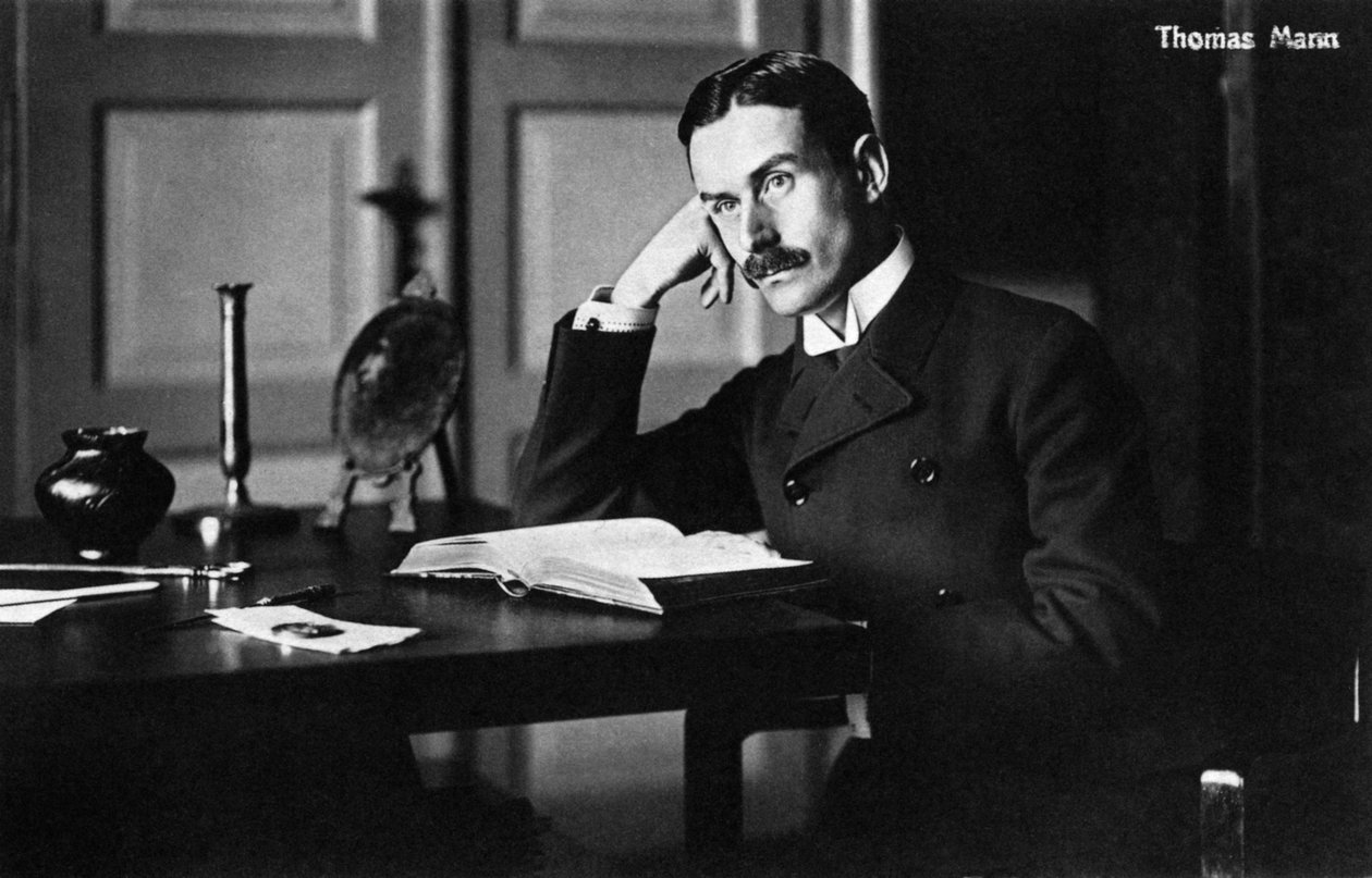 Thomas Mann em jovem escritor alemão de Unbekannter Künstler