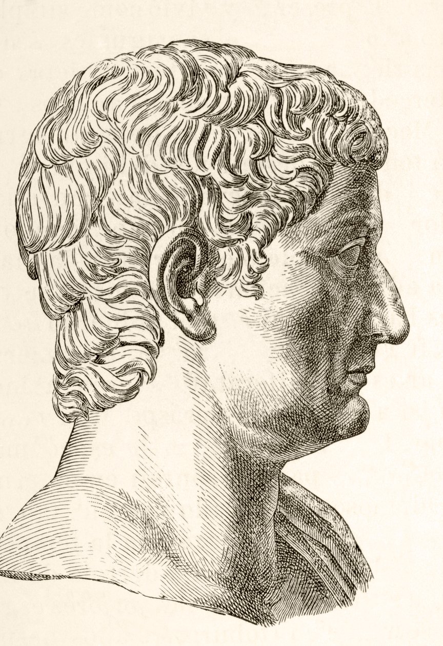Tibério César Augusto (42BC - 37AD), Segundo Imperador Romano, Nascido Tibério Cláudio Nero, de 