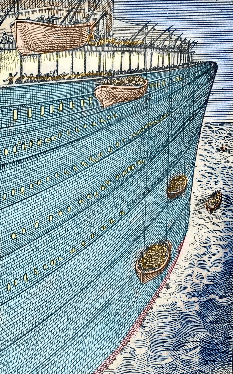 Desastre Titanic, os barcos zarpam de Unbekannter Künstler