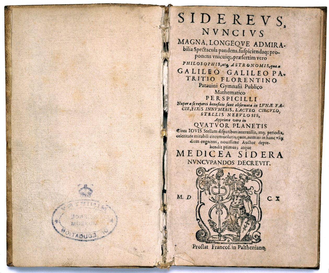 Página de título do livro de Galileu sobre teoria astronómica de Unbekannt