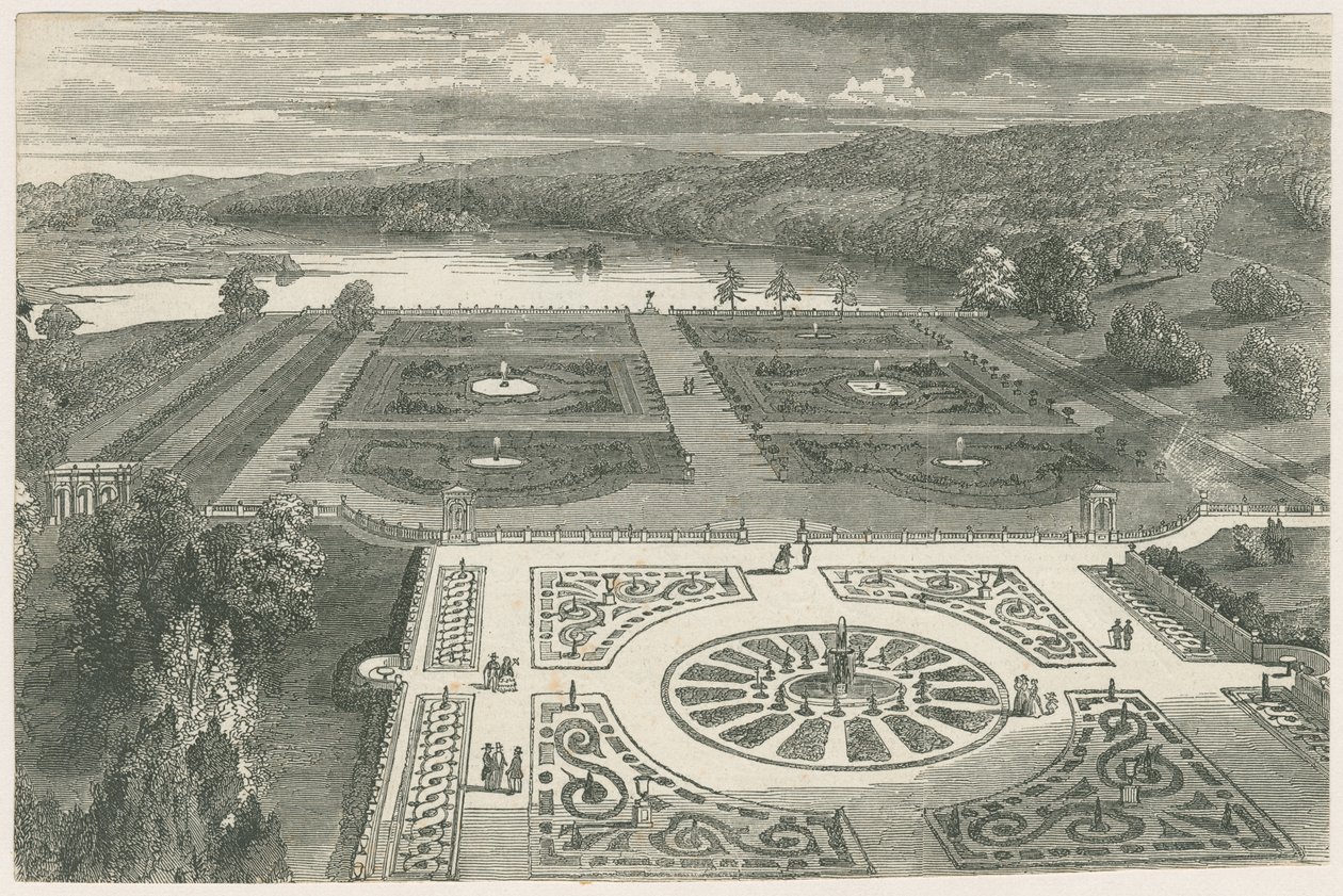 Trentham Gardens: gravura em xilogravura, séc. de Unbekannt