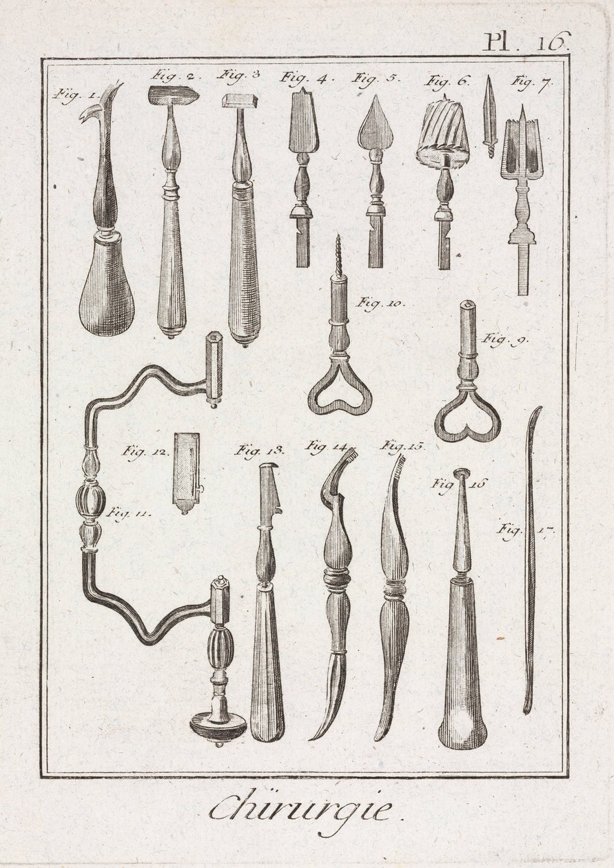 Trefinação Instrumentos de trefinação de Unbekannt