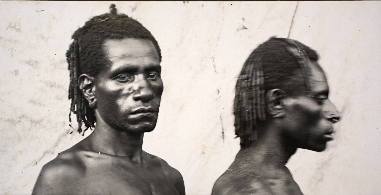 Dois Homens, Papua Nova Guiné (impressão em prata gelatina) de Unbekannt