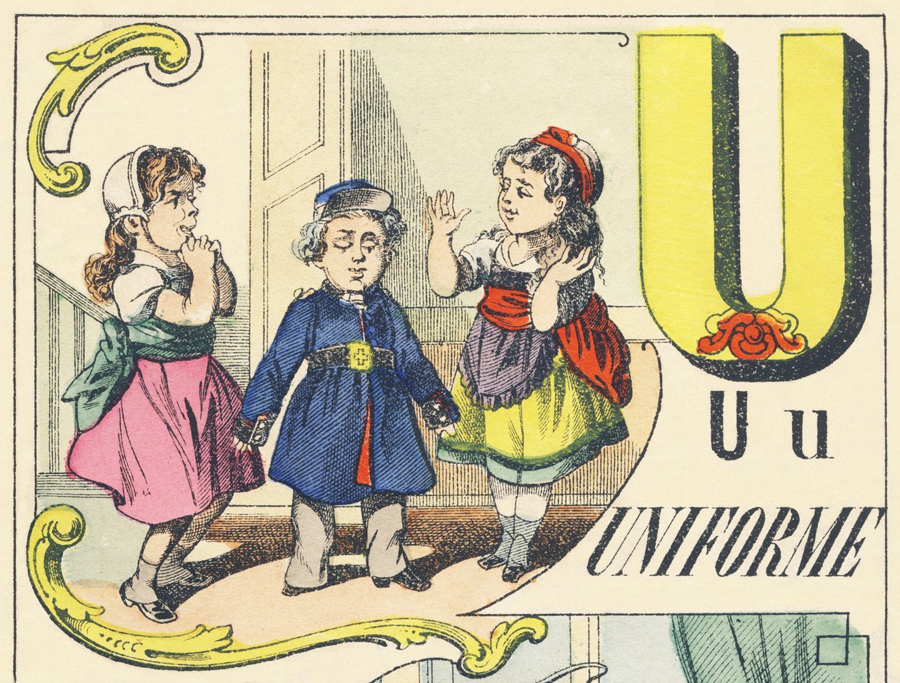U: uniforme - Alfabeto dos Jogos, c.1890 (ilustração) de Unbekannt