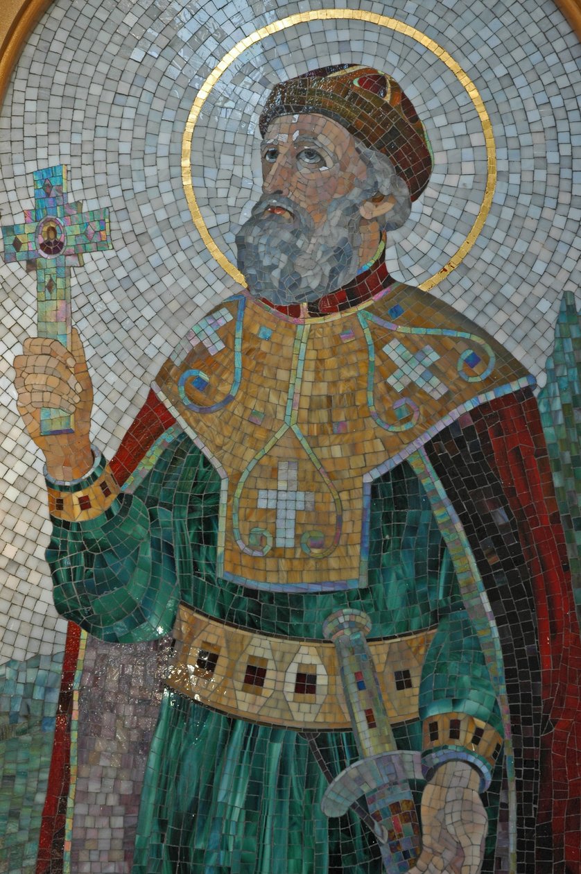 Ucrânia, Kiev, Catedral Ortodoxa e Convento de St Illyaa (Bizantina), mosaico de St Vladimir de Unbekannter Künstler