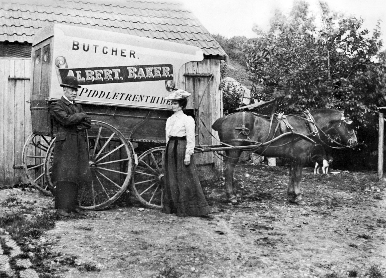 United Kingdon : Um Carrinho de Carniceiro. Piddletrenthide, c1900 de Unbekannt