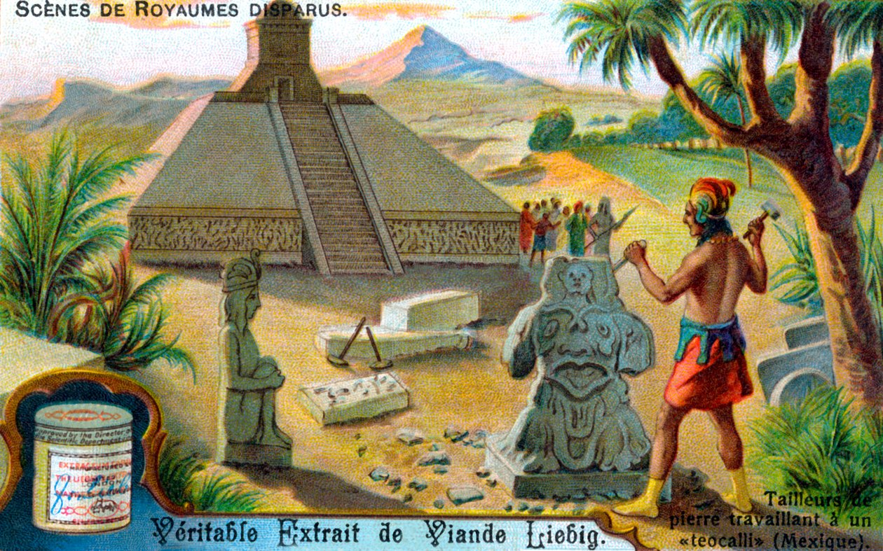 Civilizações desaparecidas: Escultura de pedreiro para teocalli de Unbekannter Künstler