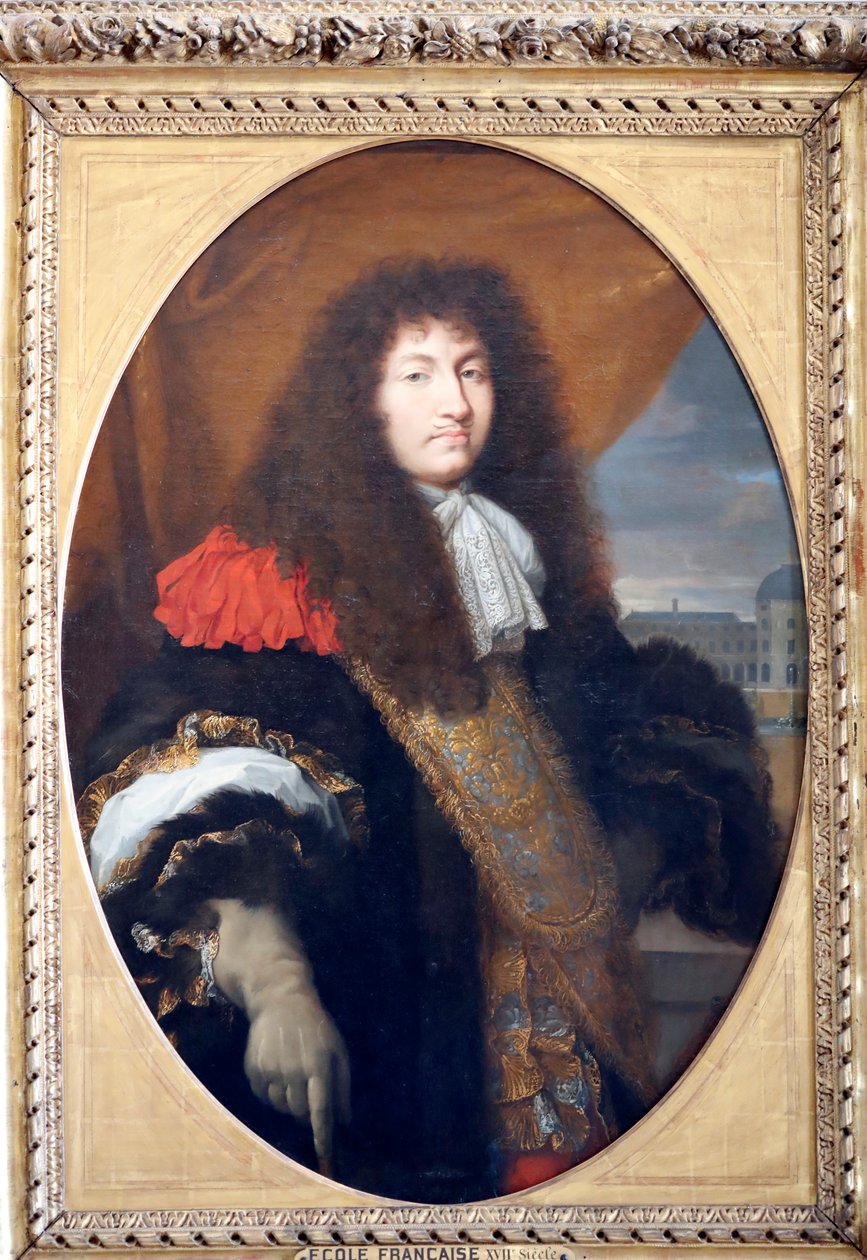 Palácio de Versalhes. Rei Luís XIV (1638 - 1715), (pintura) de Unbekannter Künstler