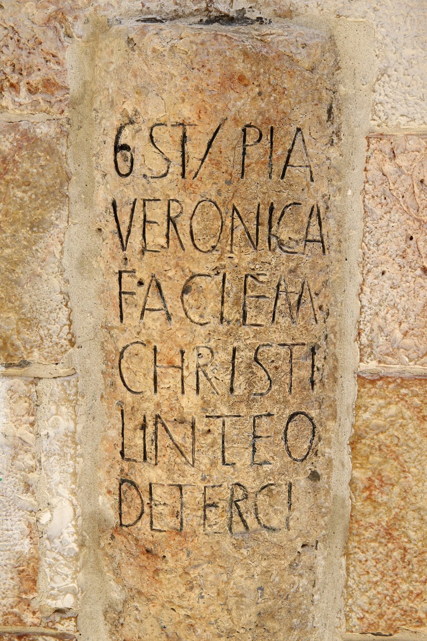 Via Dolorosa, Sexta estação, O Véu de Verônica, Jerusalém, Israel de Unbekannt