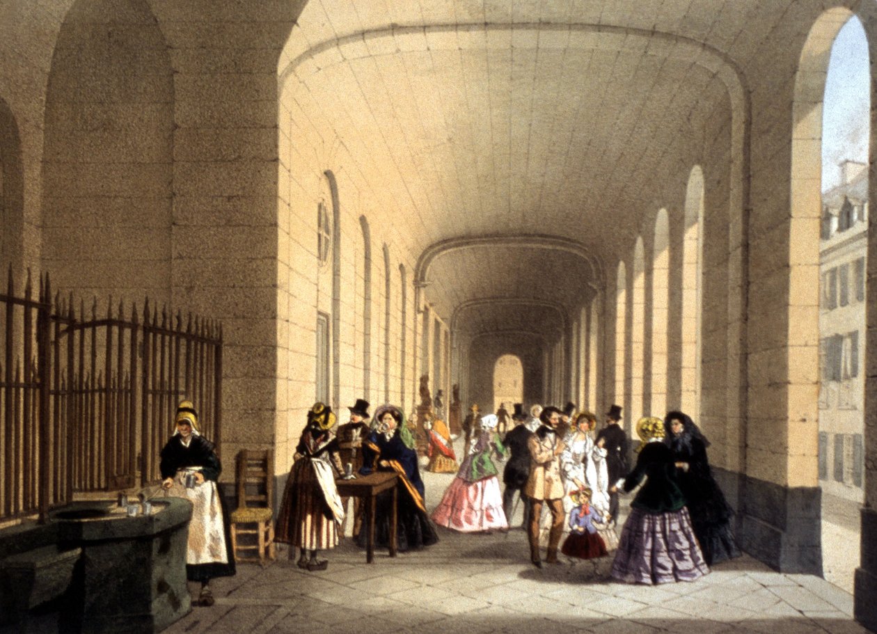 Termas de Vichy, gravura, França, c. 1860 de Unbekannter Künstler