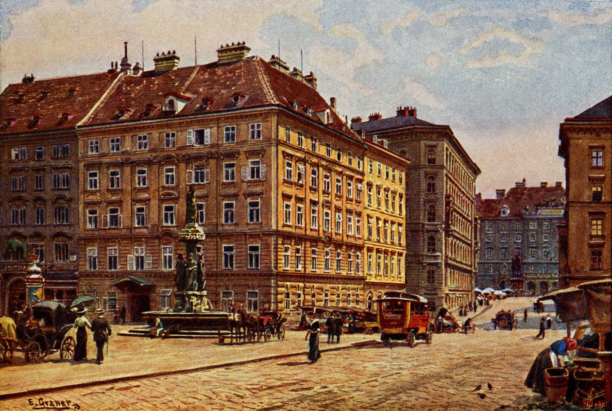 Viena Freiung, início do século XX (cartão postal) de Unbekannter Künstler