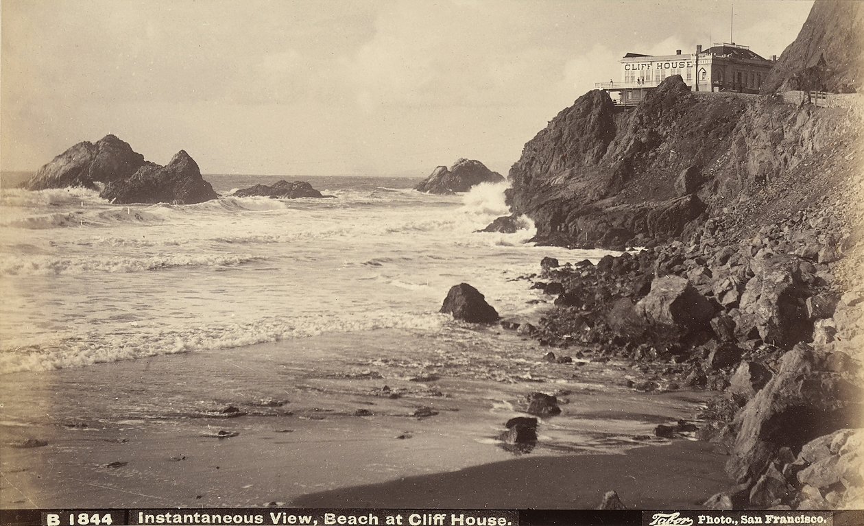 Vista da Cliff House e da praia em baixo, São Francisco de Unbekannter Künstler