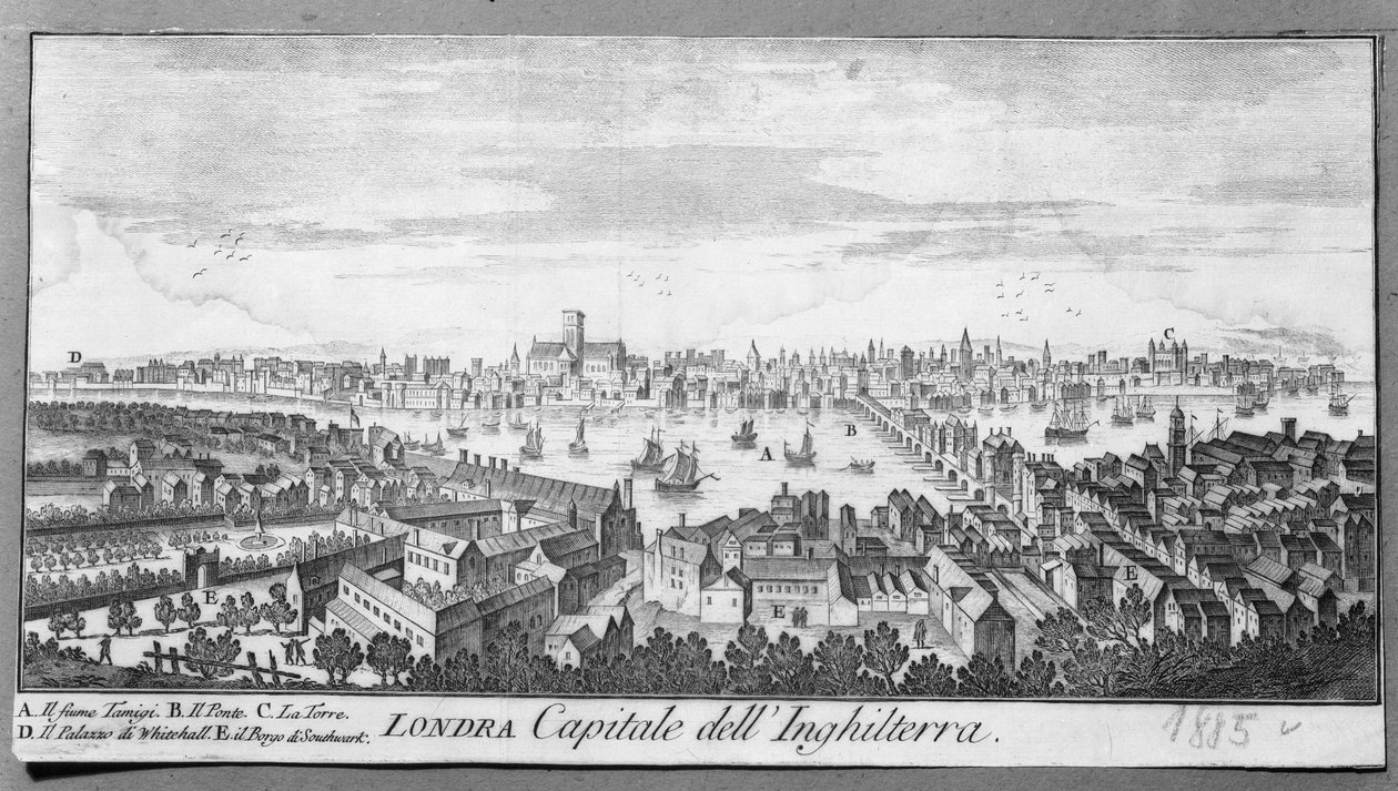Vista de Londres, imprimir de Unbekannt