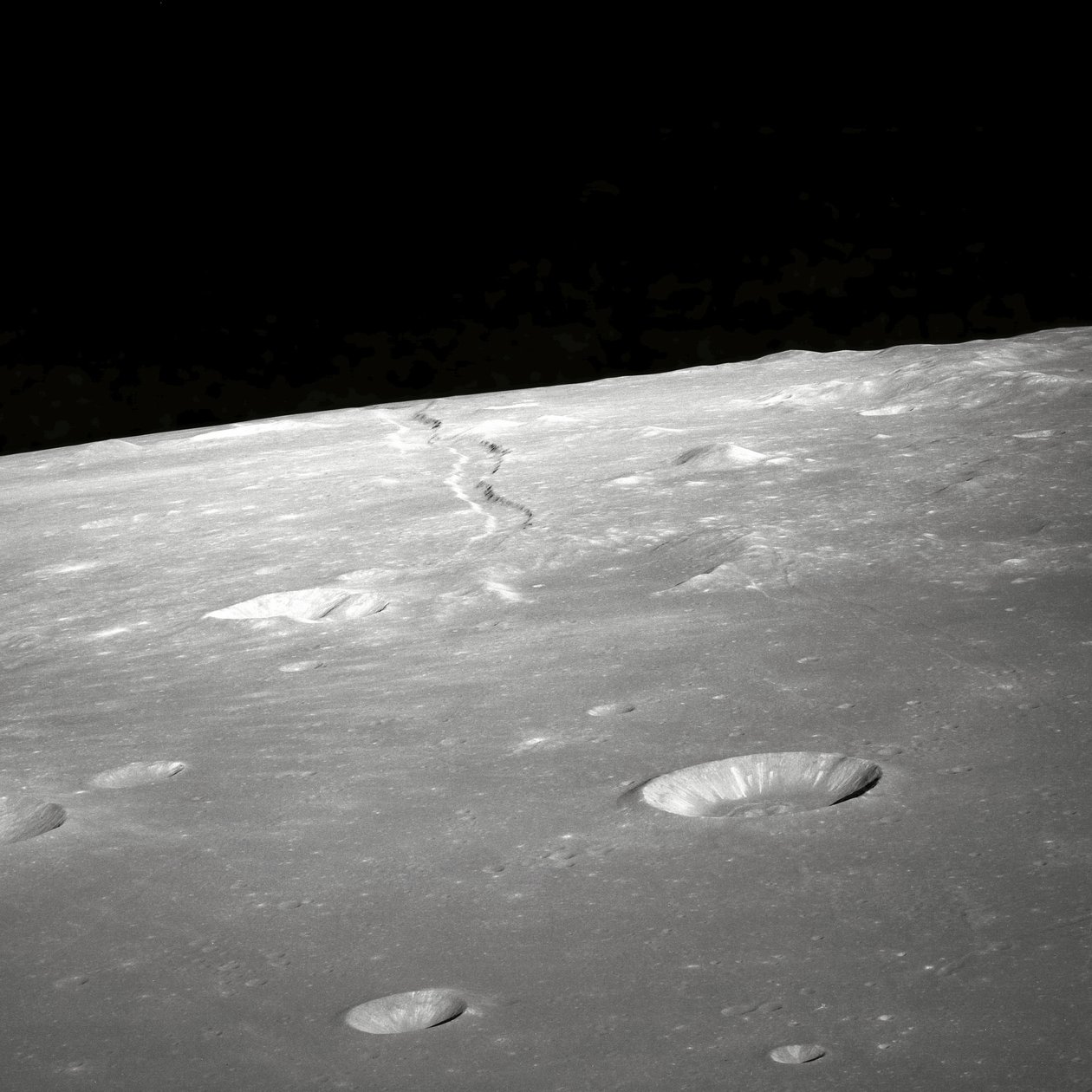 Vista de Rima Ariadaeus sobre a Lua de Unbekannter Künstler