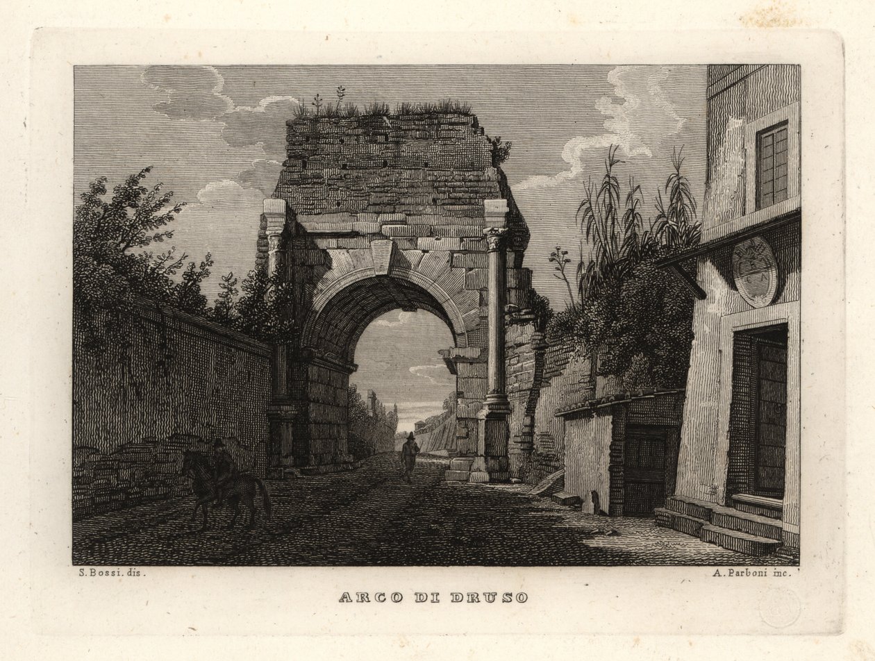 Vista do Arco de Druso, Arco di Druso, Roma de Unbekannt