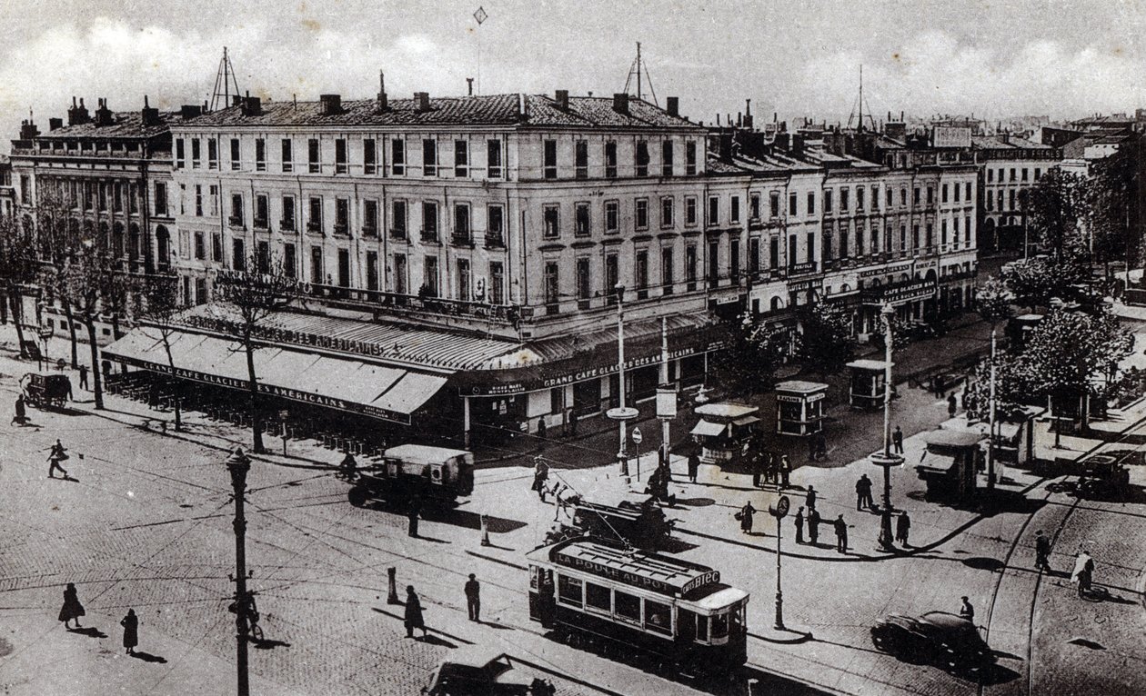 Vista do cruzamento de Jean Jaures em Toulouse, Haute Garonne - cartão postal 1910 ca Coleção particular de Unbekannter Künstler