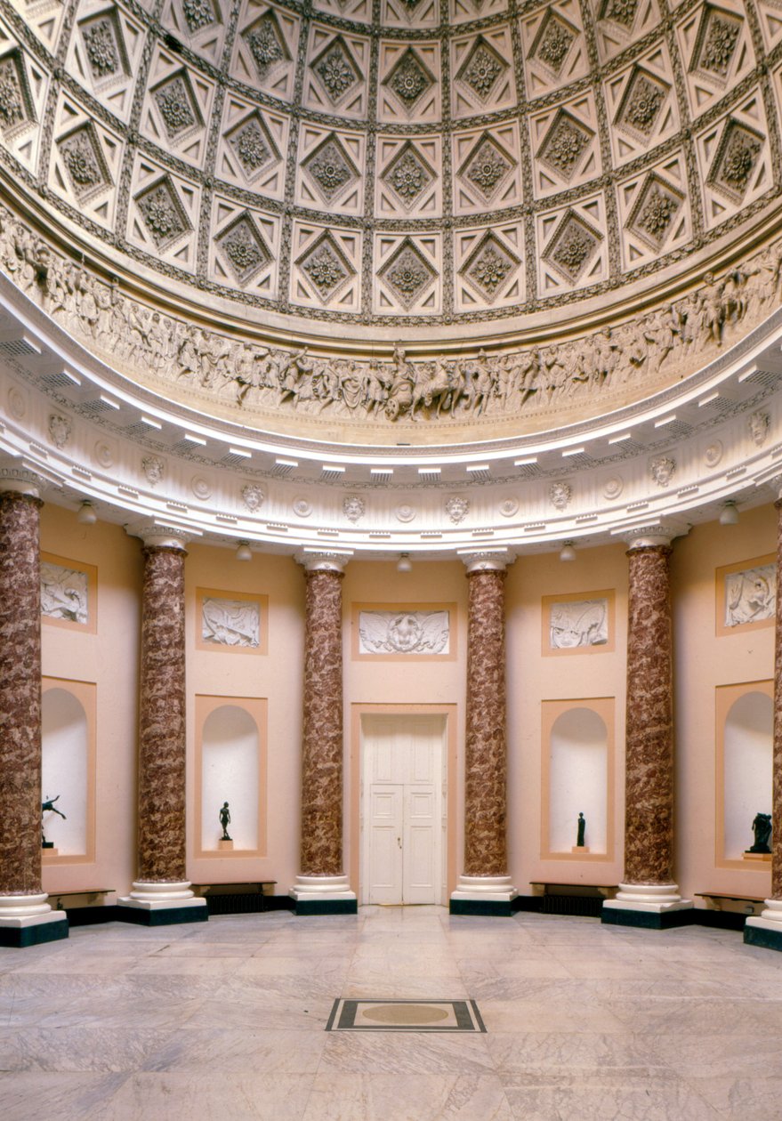 Vista do Salão de Mármore, Stowe House, Buckinghamshire, construído em 1777-1780 (foto) de Unbekannt