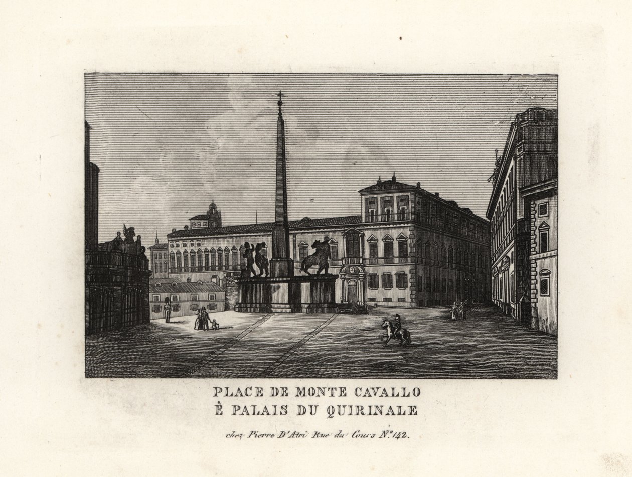 Vista do Palácio e Praça Quirinale, Palazzo del Quirinale e Piazza del Quirinale, Roma de Unbekannt