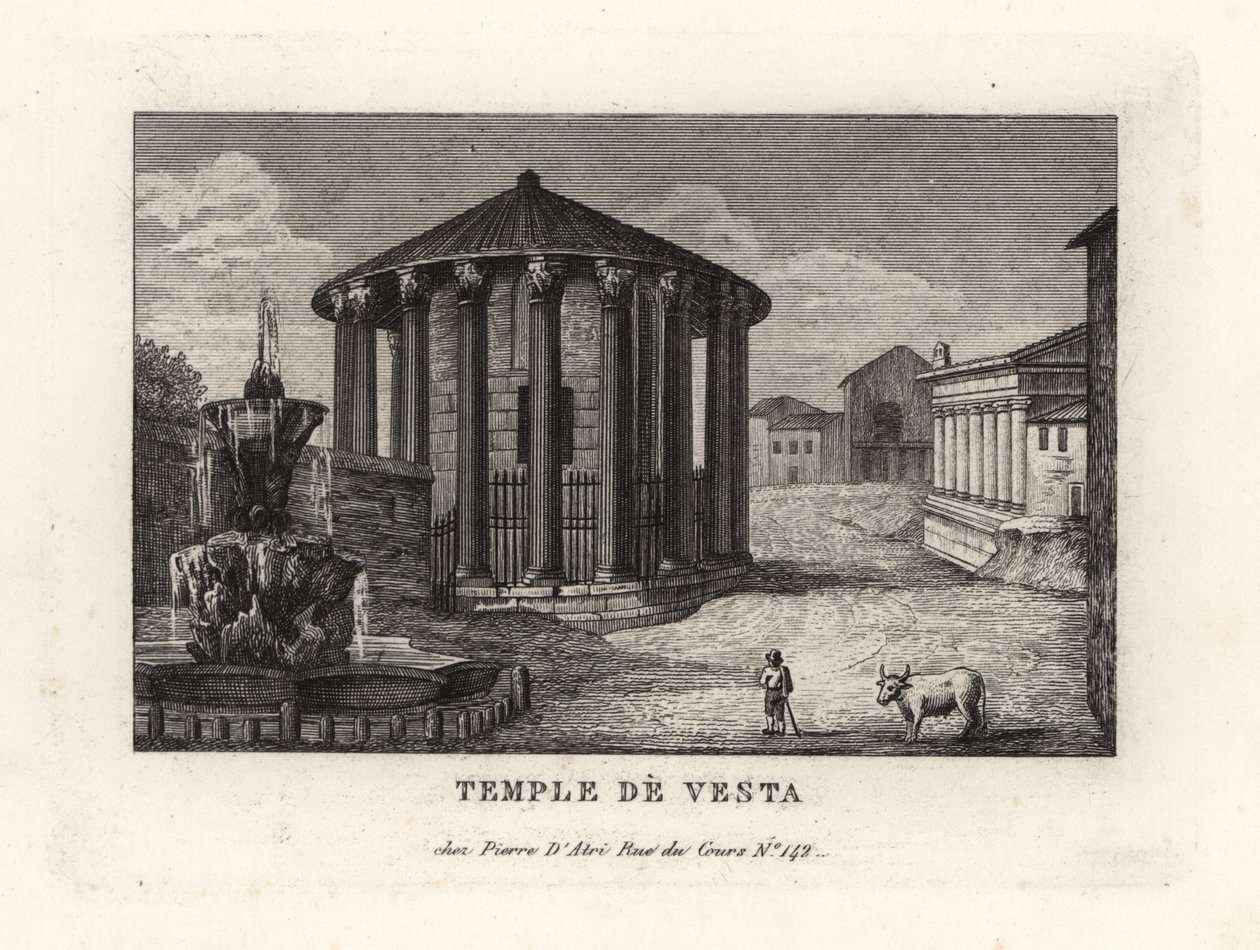 Vista do Templo de Vesta, Roma de Unbekannt