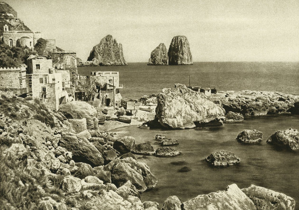 Vista do faraglioni da ilha de Capri até Marina Piccola de Unbekannt