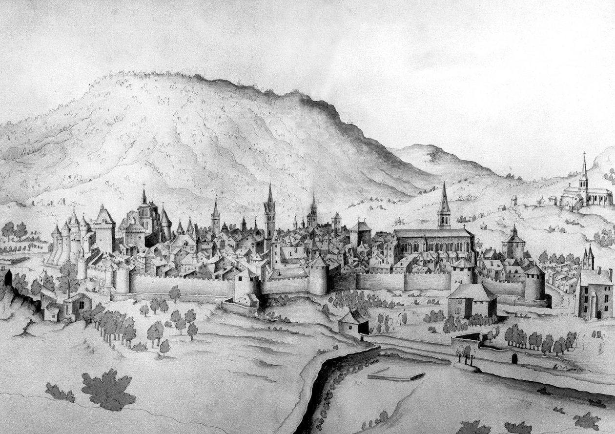 Vista da cidade de Chambery na Saboia de Unbekannter Künstler