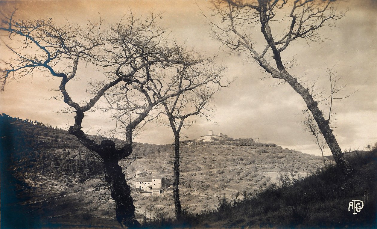 Vista da paisagem toscana de Unbekannter Künstler