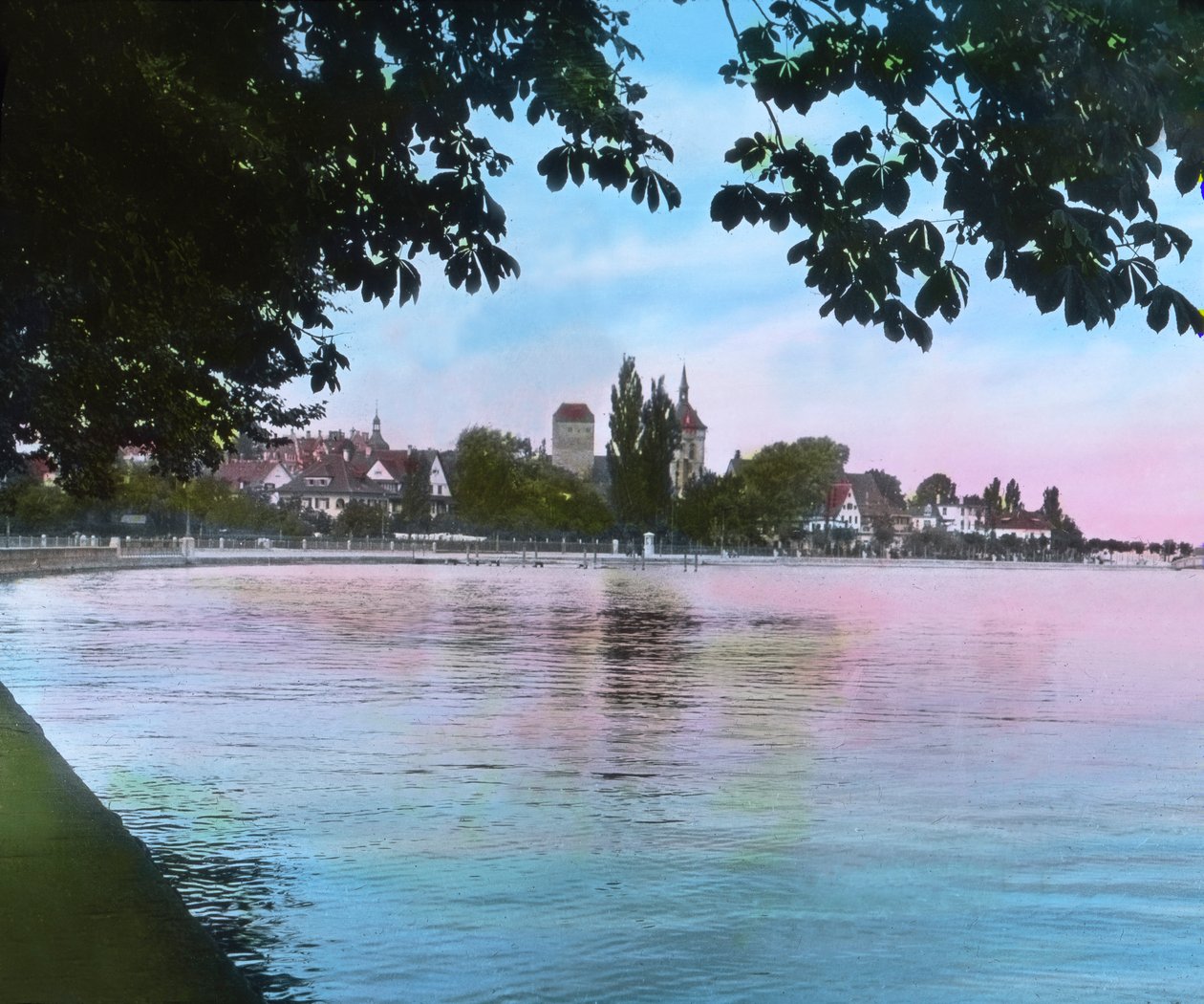 Vista para a cidade de Arbon a partir do Lago de Constança de Unbekannter Künstler