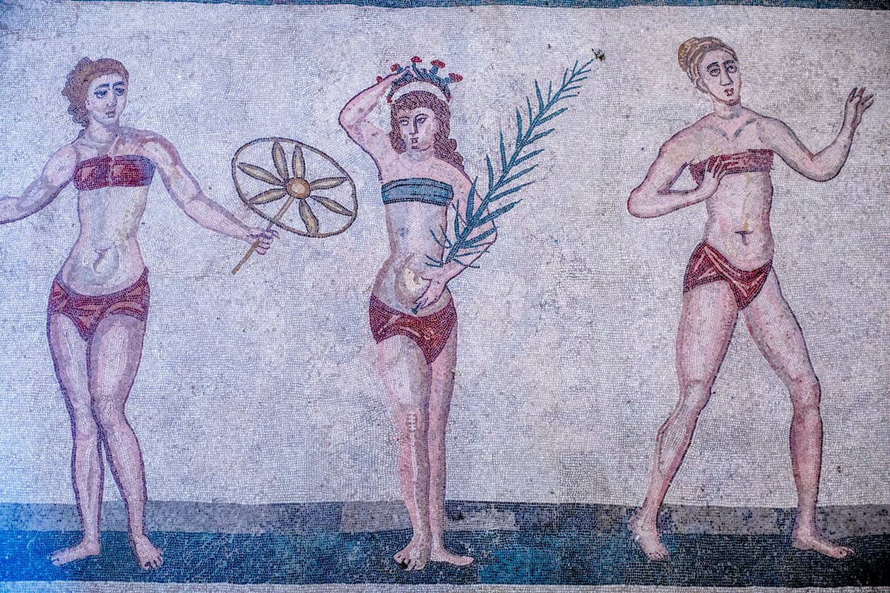 Villa Romana del Casale, Piazza Armerina, Sicília, Itália. Mosaico. de Unbekannter Künstler