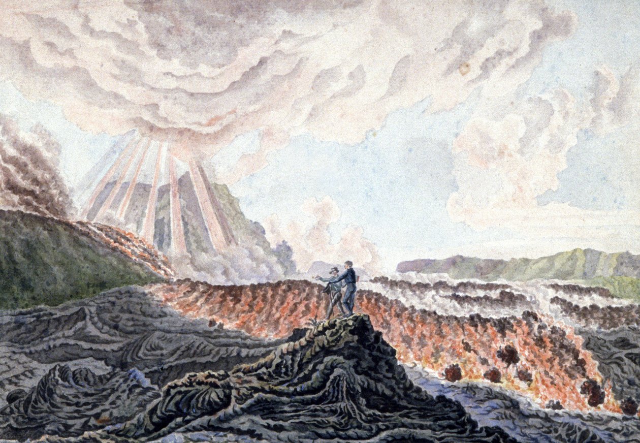 Erupção vocálica do Piton de la Fournaise, Ilha da Reunião de Unbekannter Künstler