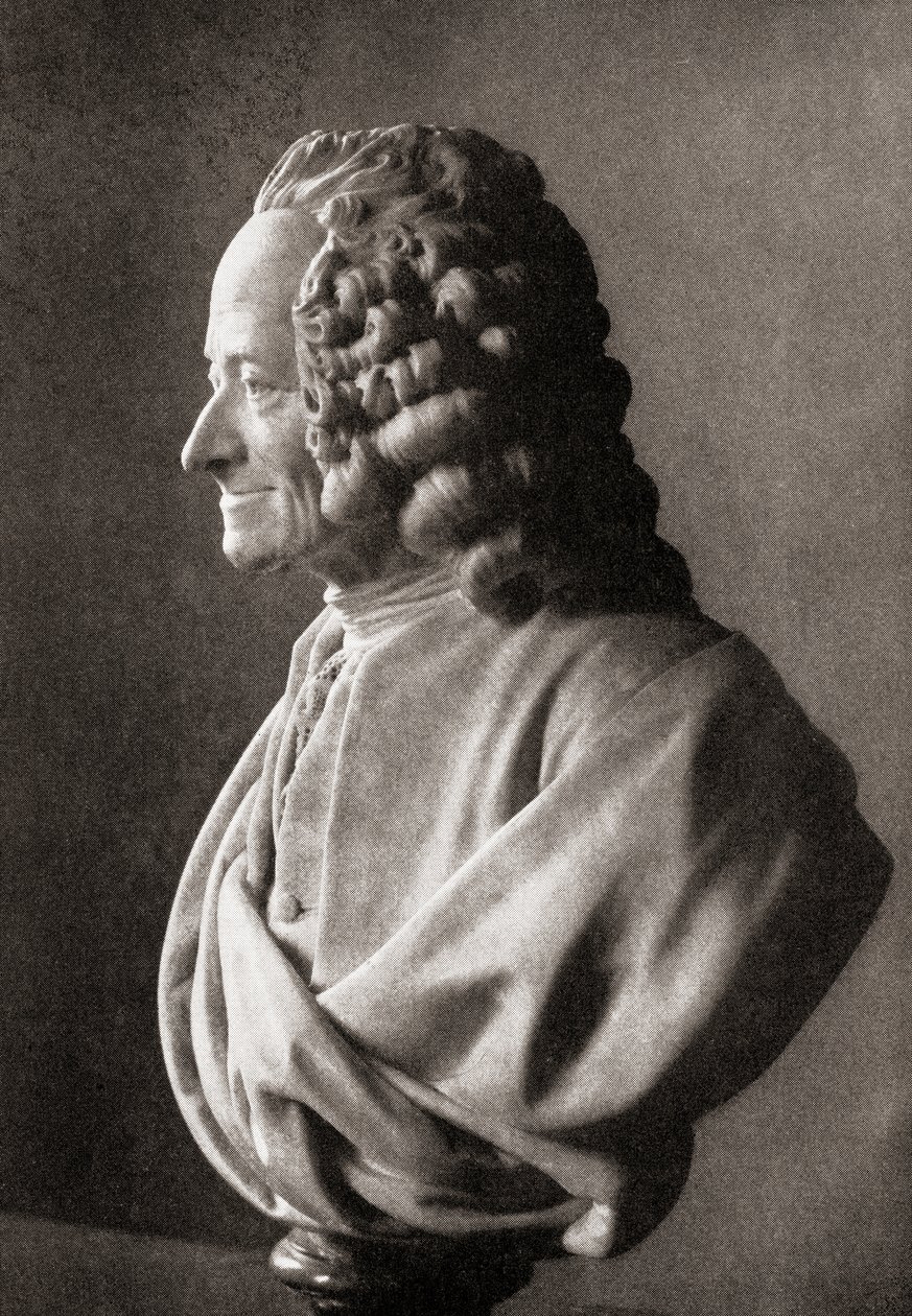 Voltaire, de The Story of Philosophy, publicado em 1926 (litho) de Unbekannt