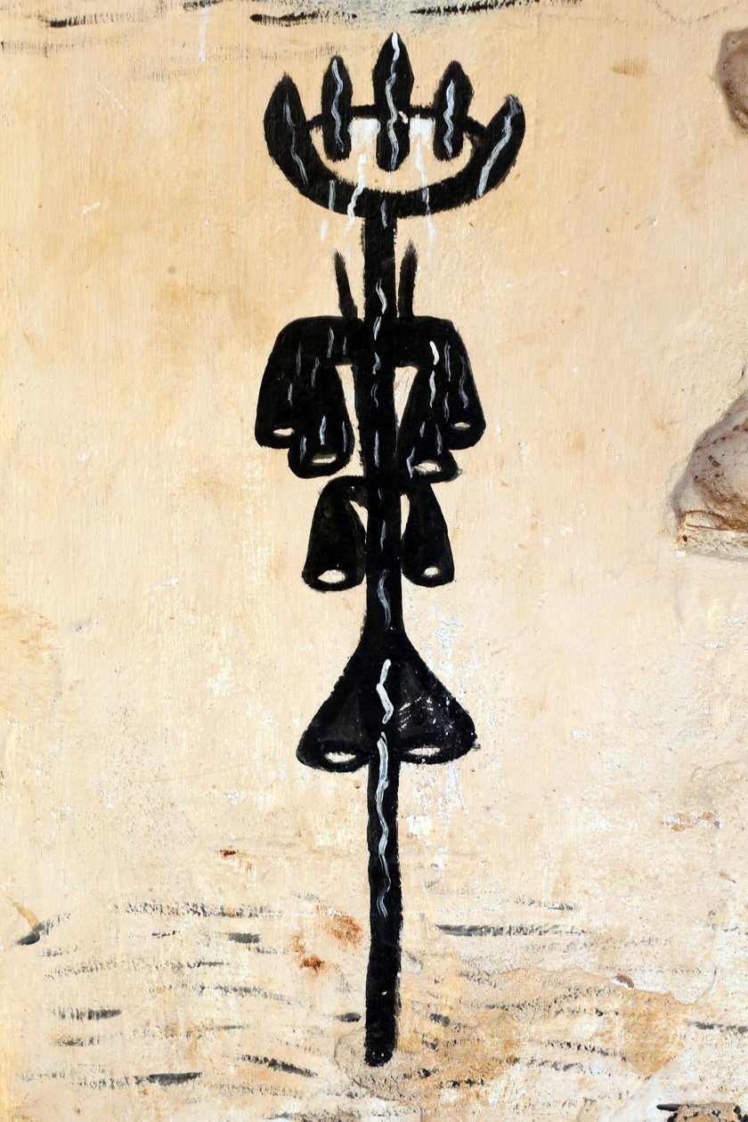 Pintura de parede de Voodoo num convento. Togoville, Togo de Unbekannt