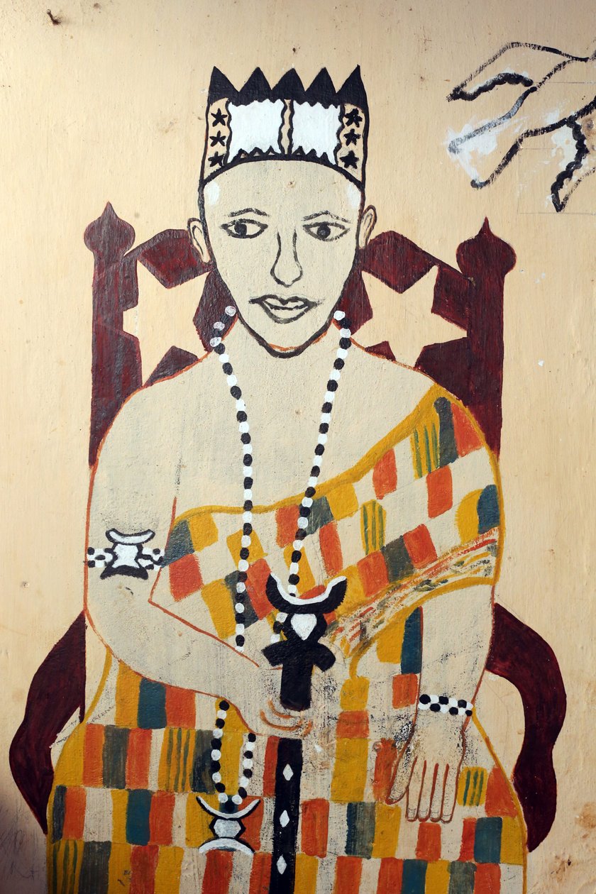 Pintura de parede de Voodoo num convento. Togoville, Togo de Unbekannt