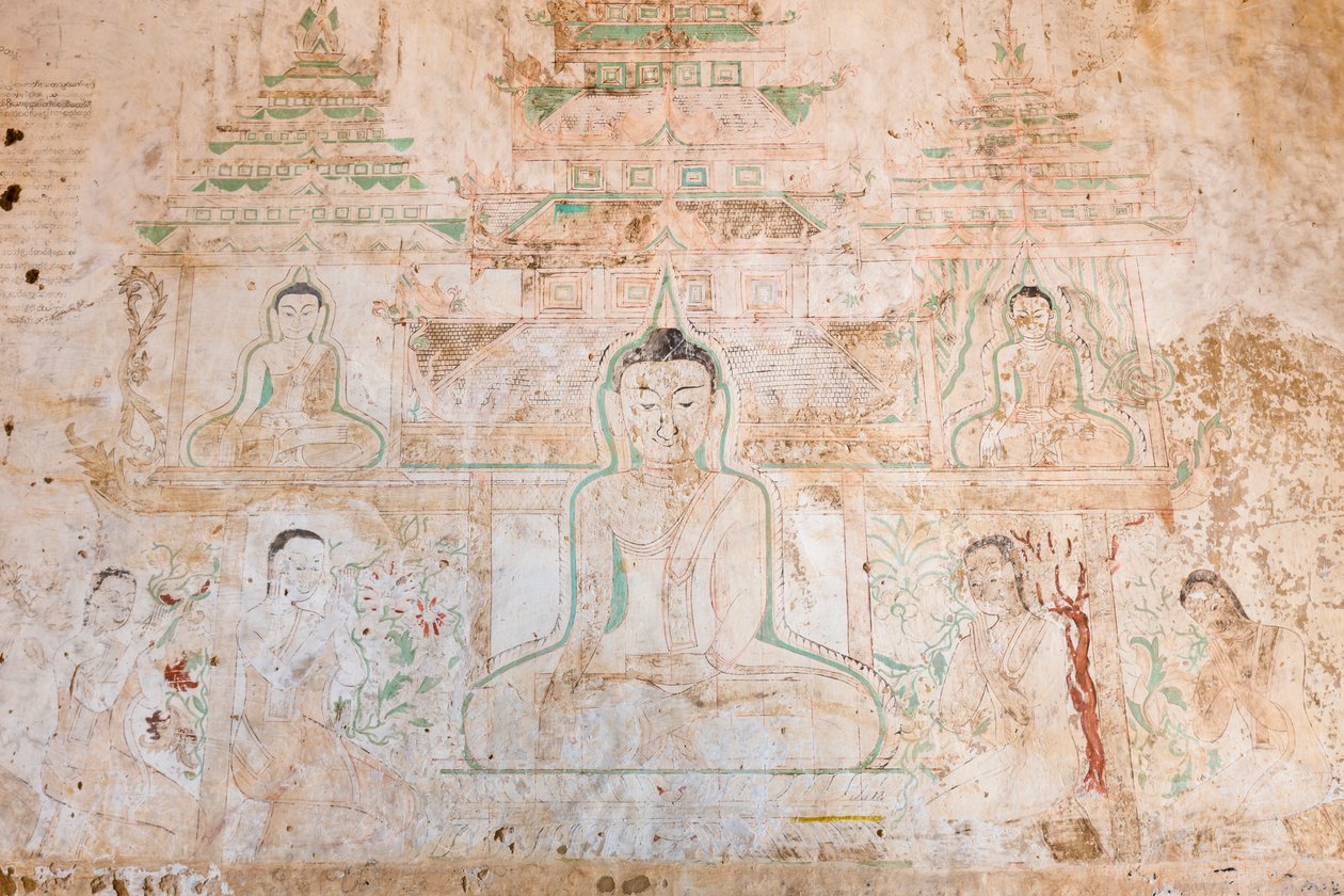Pintura de parede, Sulamani Pahto, Bagan (foto) de Unbekannter Künstler