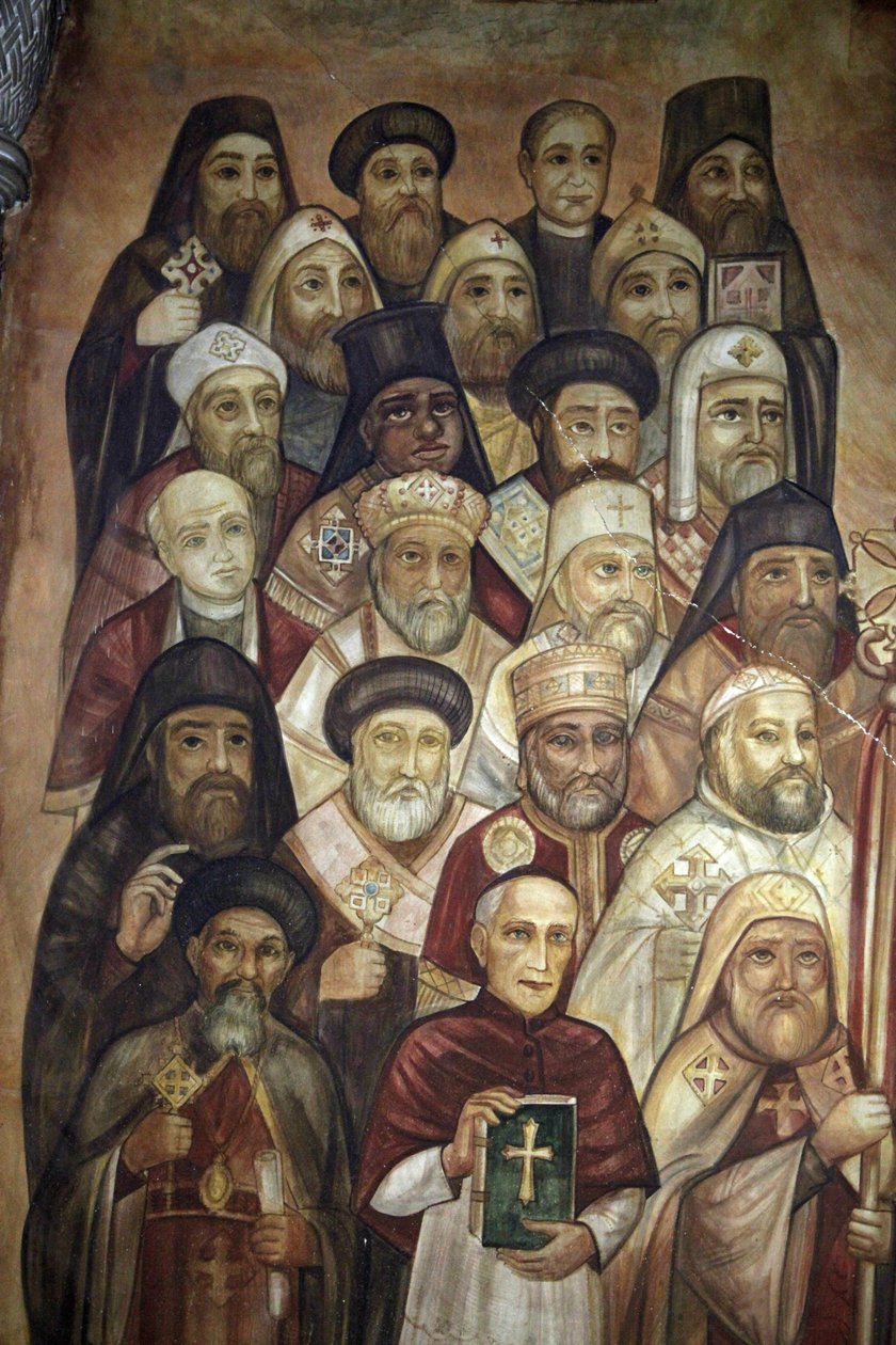 Pintura de parede no santuário copto de São Marcos, Abbassya Le Caire Egypte de Unbekannt