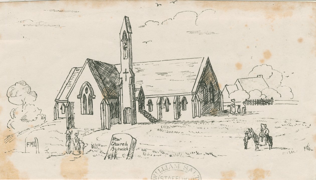 Igreja de Walton-on-the-Hill [Nova]: litografia, nd [c 1840] de Unbekannt