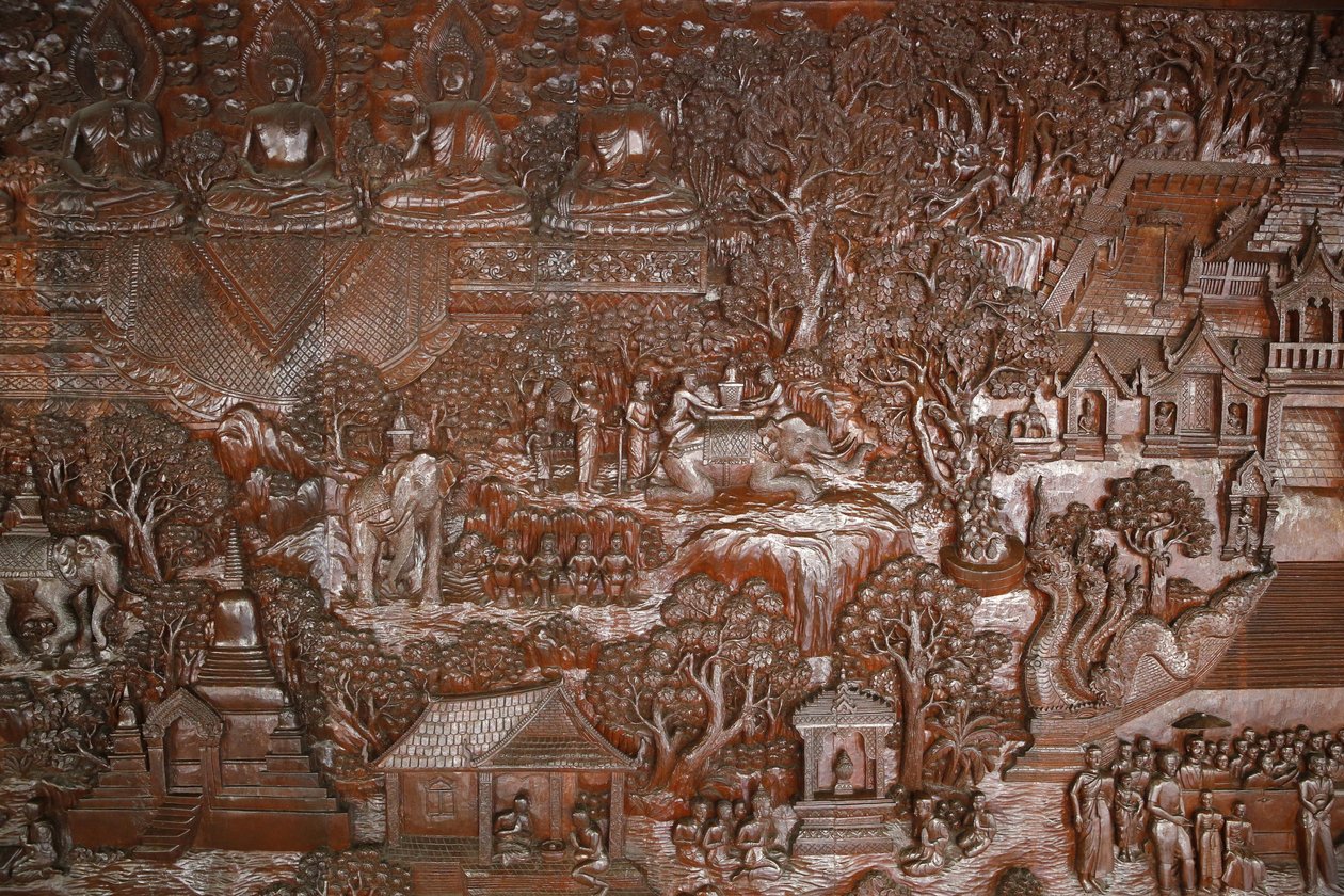 Wat Phra Doi Suthep, Chiang Mai. Alívio. Tailândia de Unbekannt