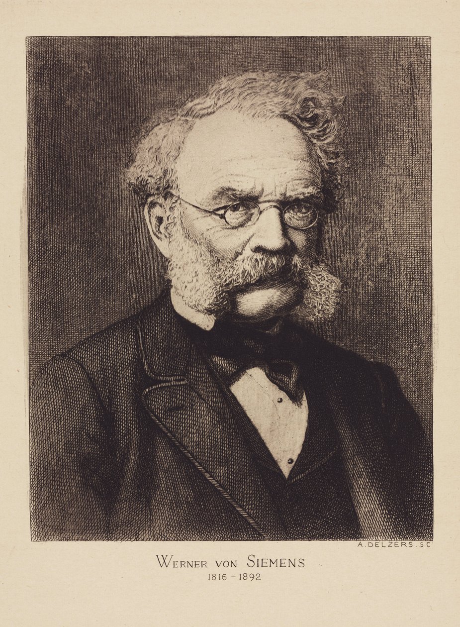 Werner von Siemens, engenheiro electrotécnico e inventor alemão, c 1880 de Unbekannter Künstler